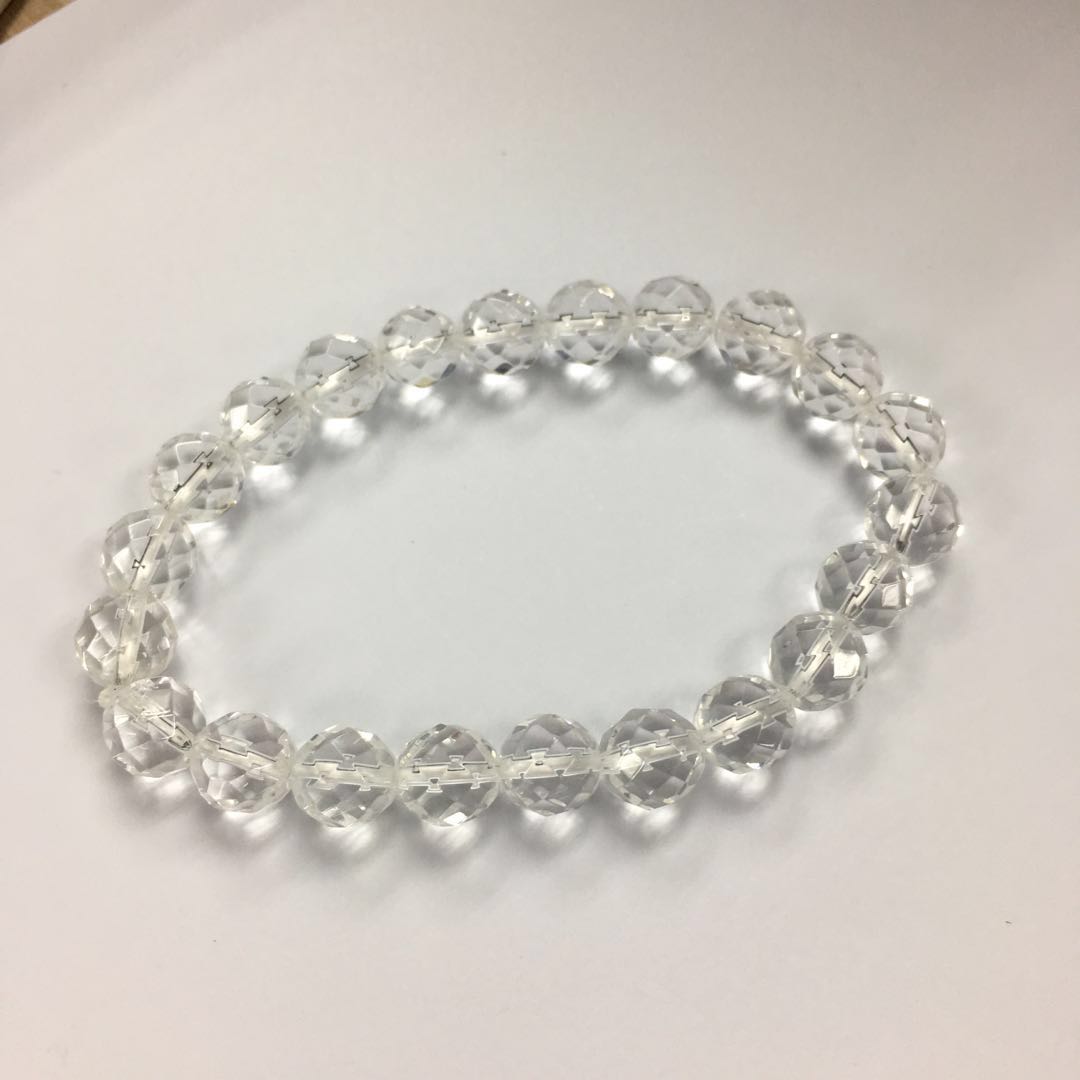 White Crystal Quartz Bracelet 8mm White Crystal Quartz Bracelet 8mm