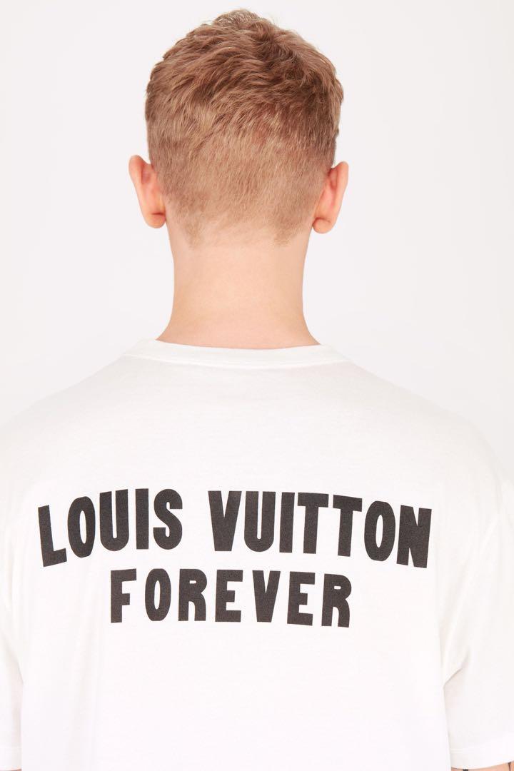 LOUIS VUITTON Upside Down T-Shirt White 19 SS Size XS LV Auth