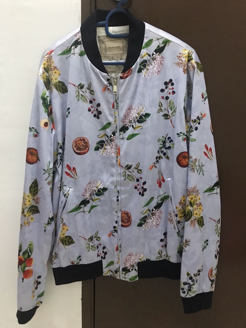 zara man floral jacket