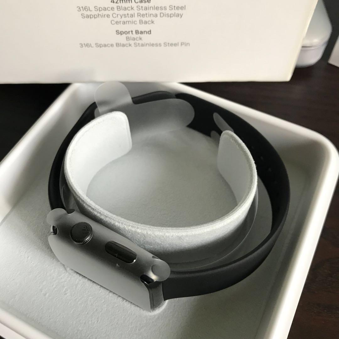 Apple watch 42mm 316l stainless steel sapphire crystal cheap ceramic back