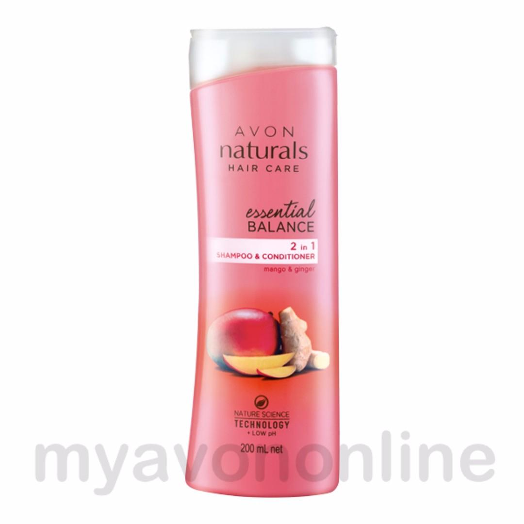 Avon Naturals Hair Care Essential Balance Mango Ginger 2 In 1