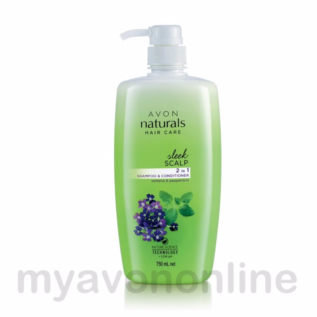 Avon Naturals Sleek Scalp Verbana And Peppermint Shampoo 750ml