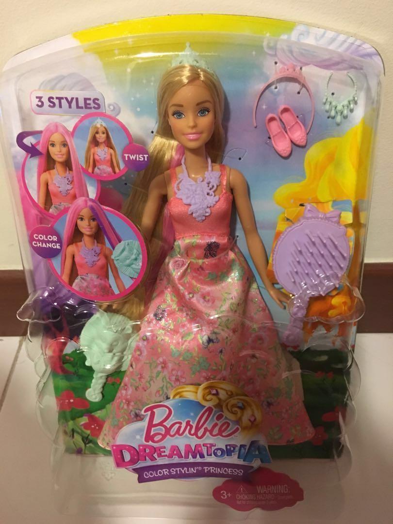 barbie dreamtopia color stylin princess