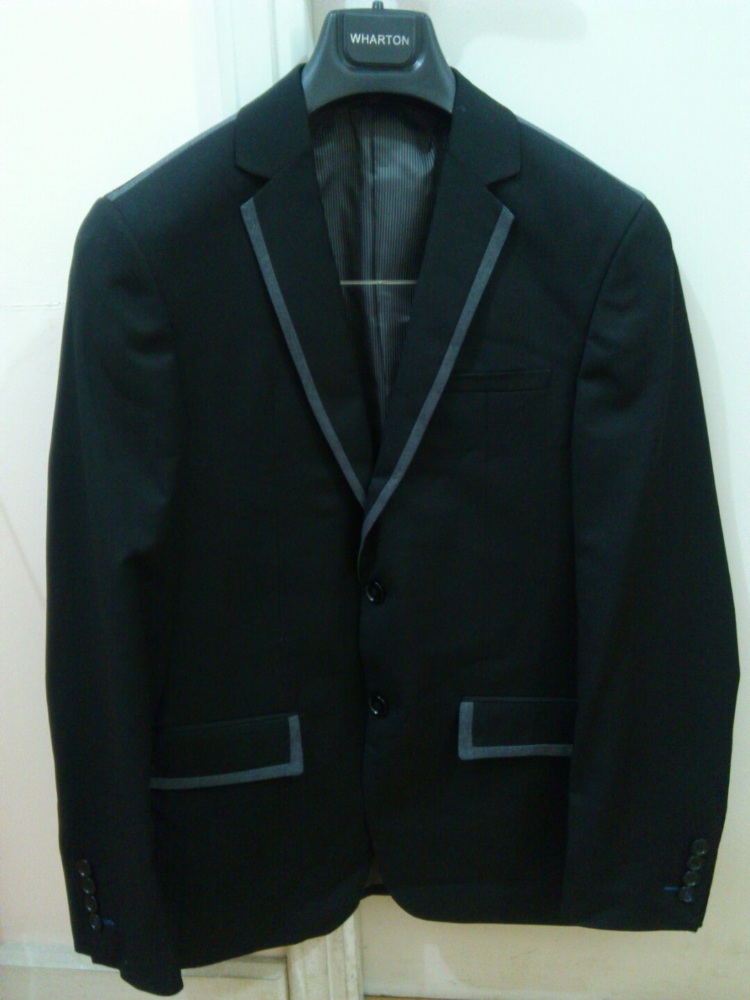 Black Suit Wharton by Rajo, Men's Fashion, Coats, Jackets and Outerwear ...