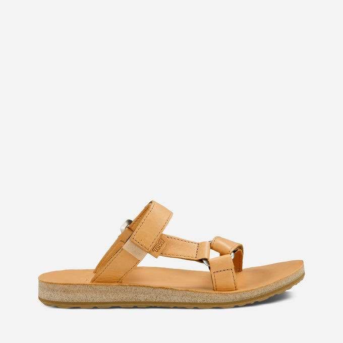 teva slide leather