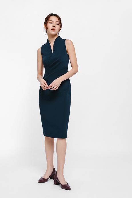 Standing collar dress Clearance