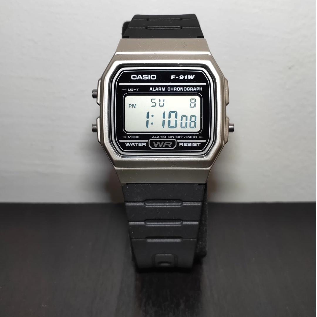 Casio f91w grey sale