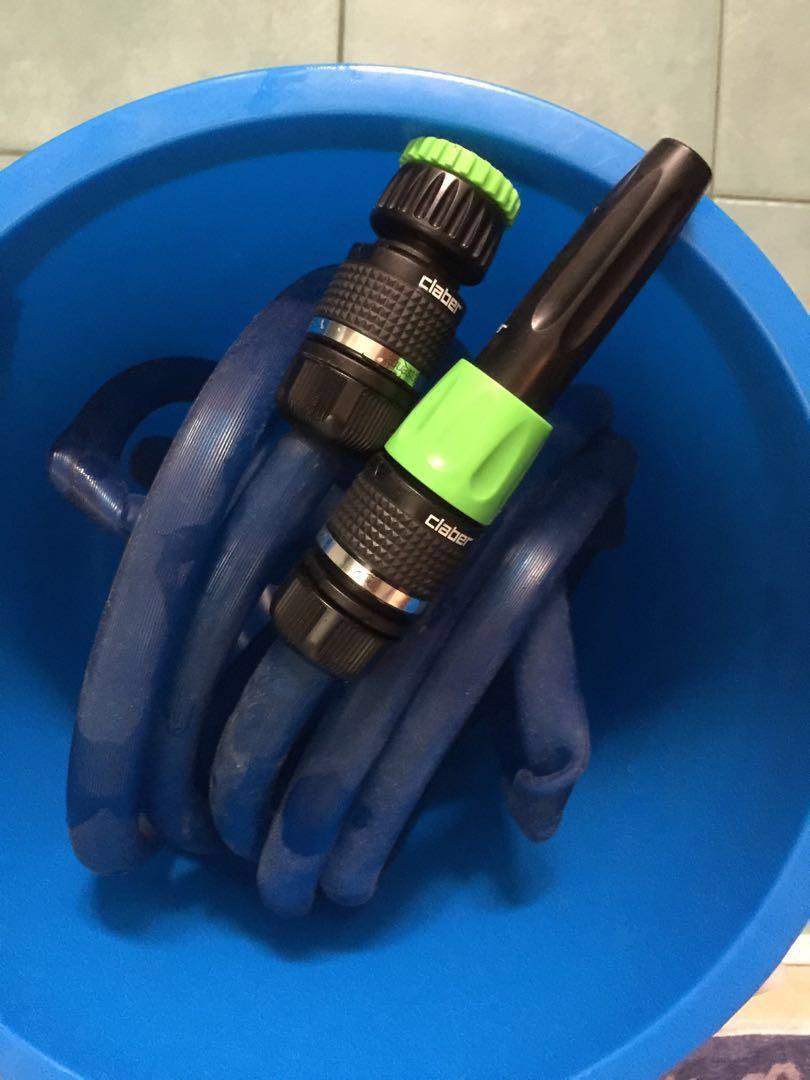 Claber Jet Spray Nozzle & Hose for HDB Carpark Car Wash, Car