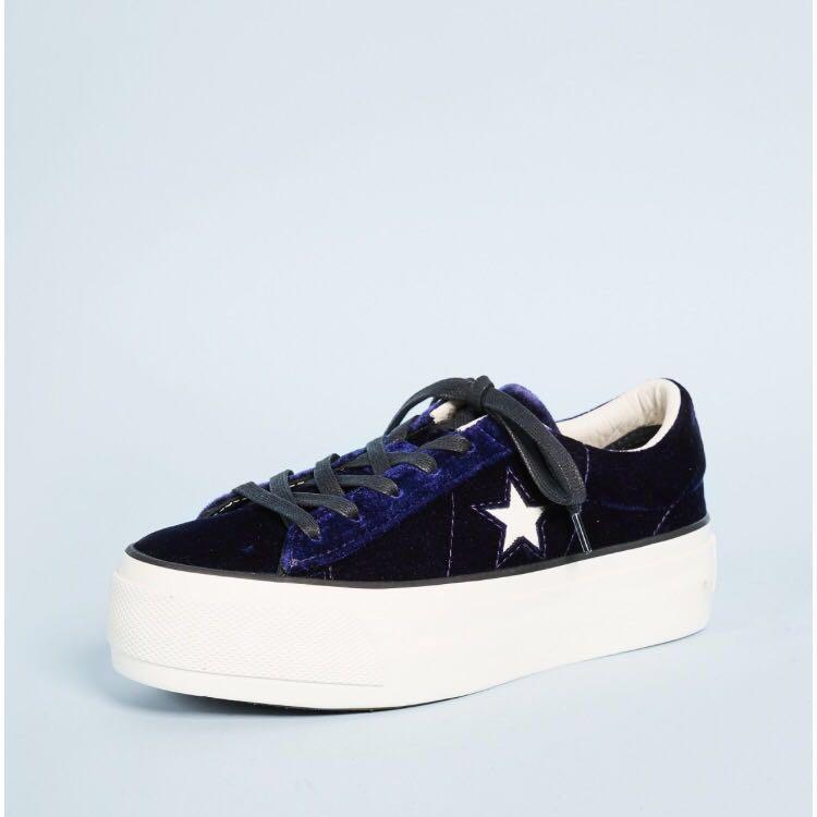 Converse one star platform ox velvet new arrivals