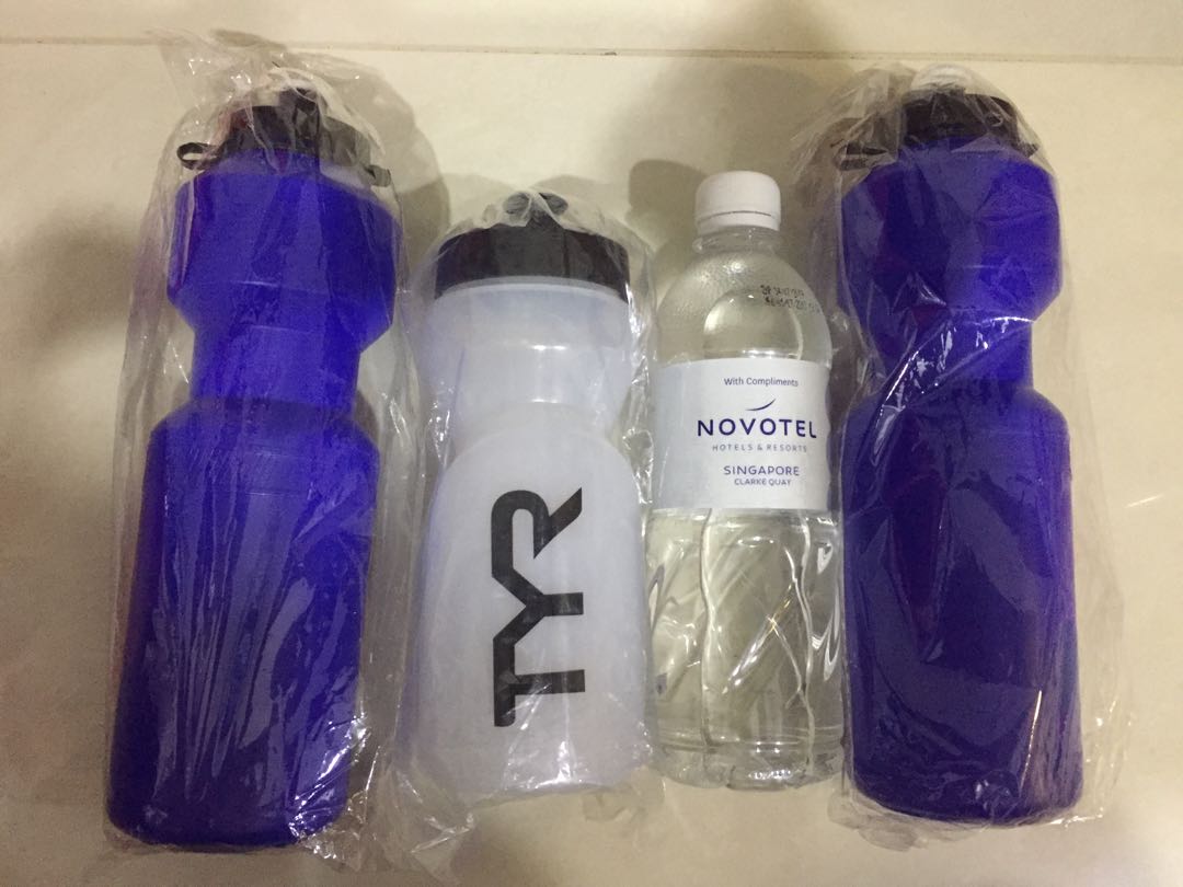 purple cycling water bottle