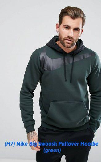 nike swoosh overhead hoodie green