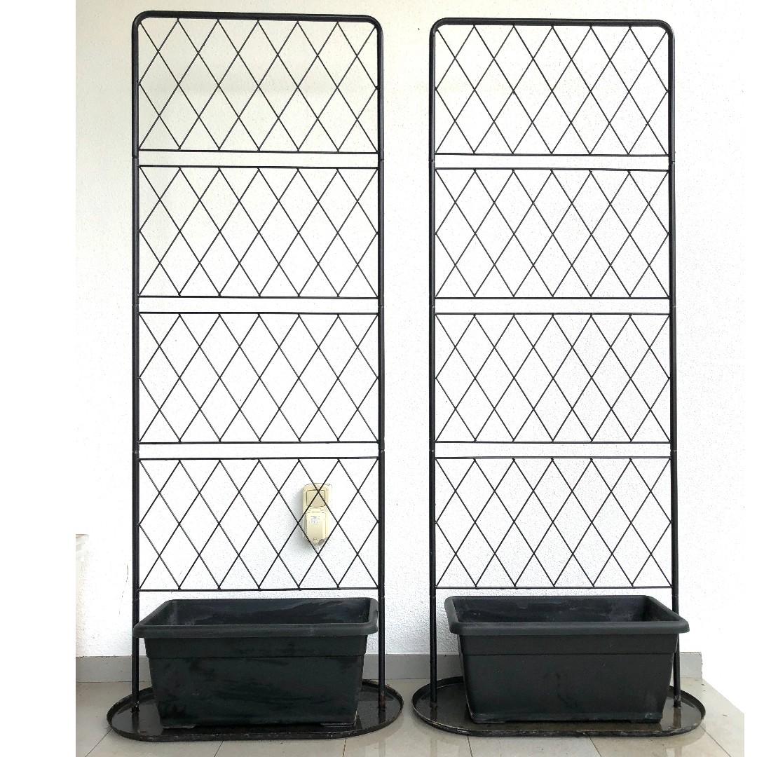 Ikea Trellis X 2 Plus Troughs X 2 Gardening Pots Planters On Carousell