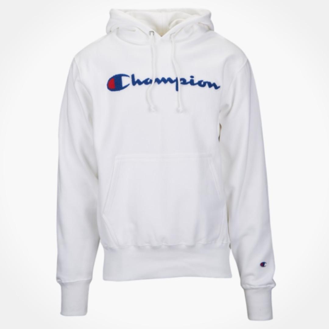 white mens champion sweatshirt