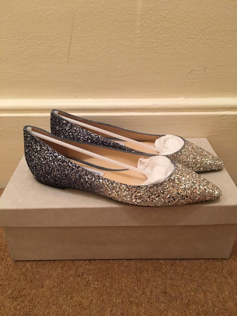jimmy choo glitter flats
