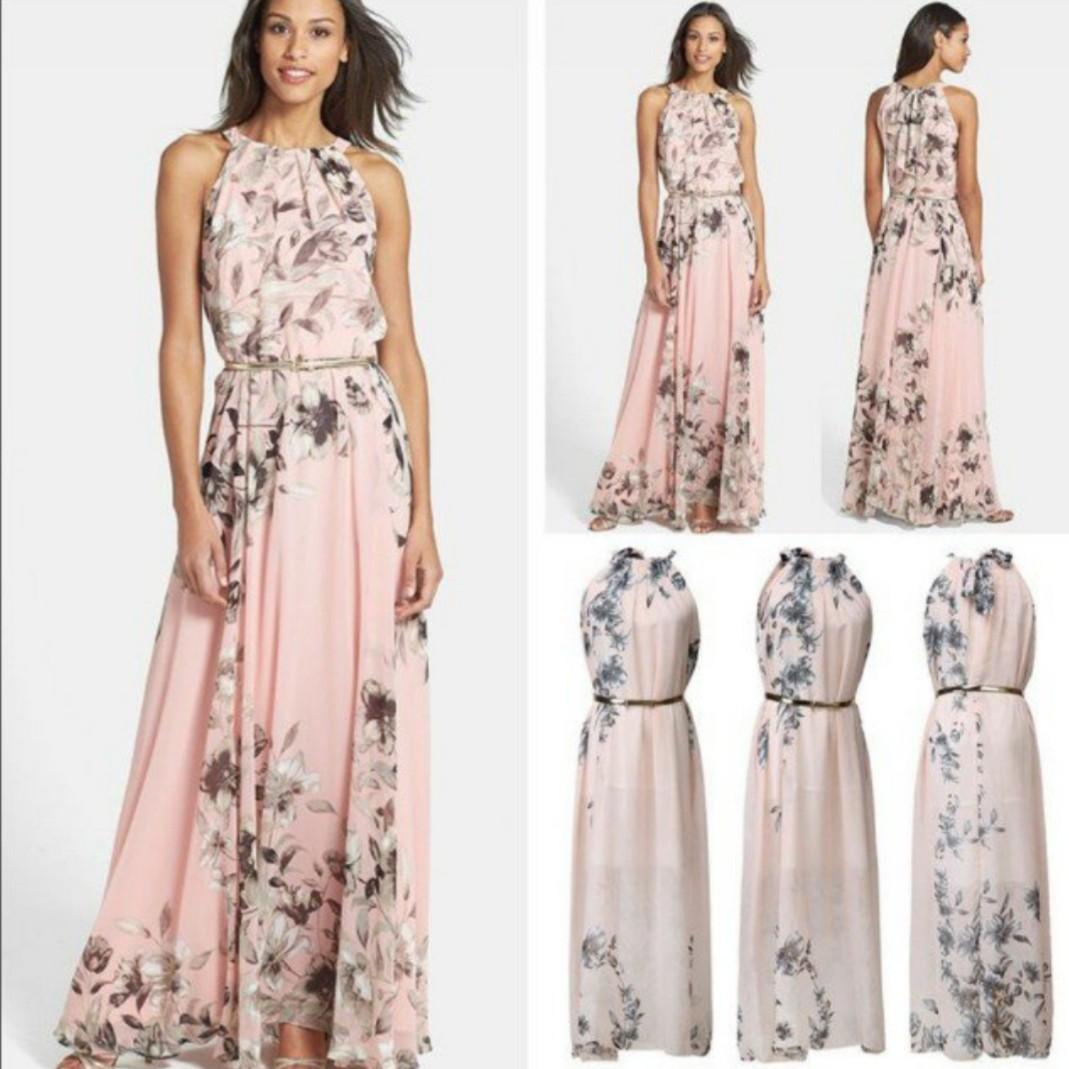 bohemian chiffon dress