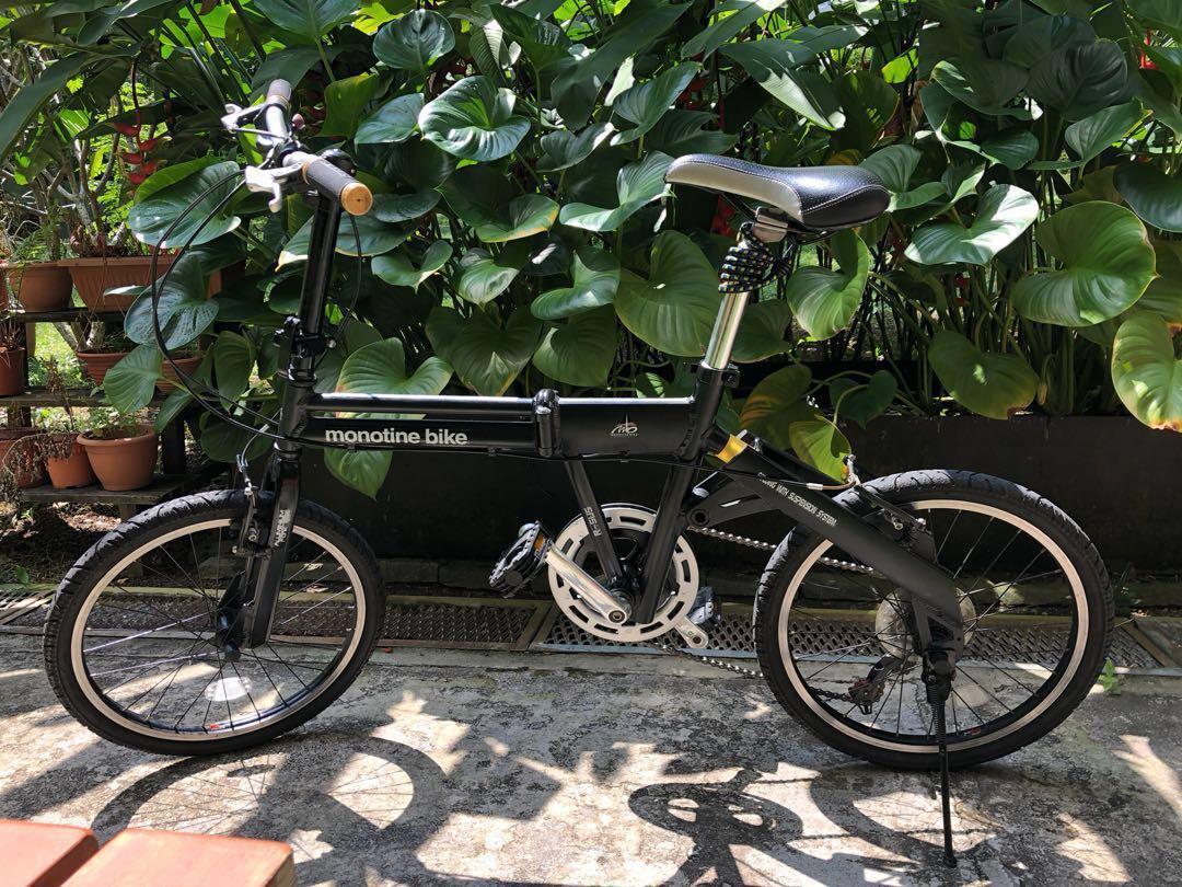 Monotine 20in Folding Bike Black Sports Equipment Bicycles Parts Bicycles on Carousell
