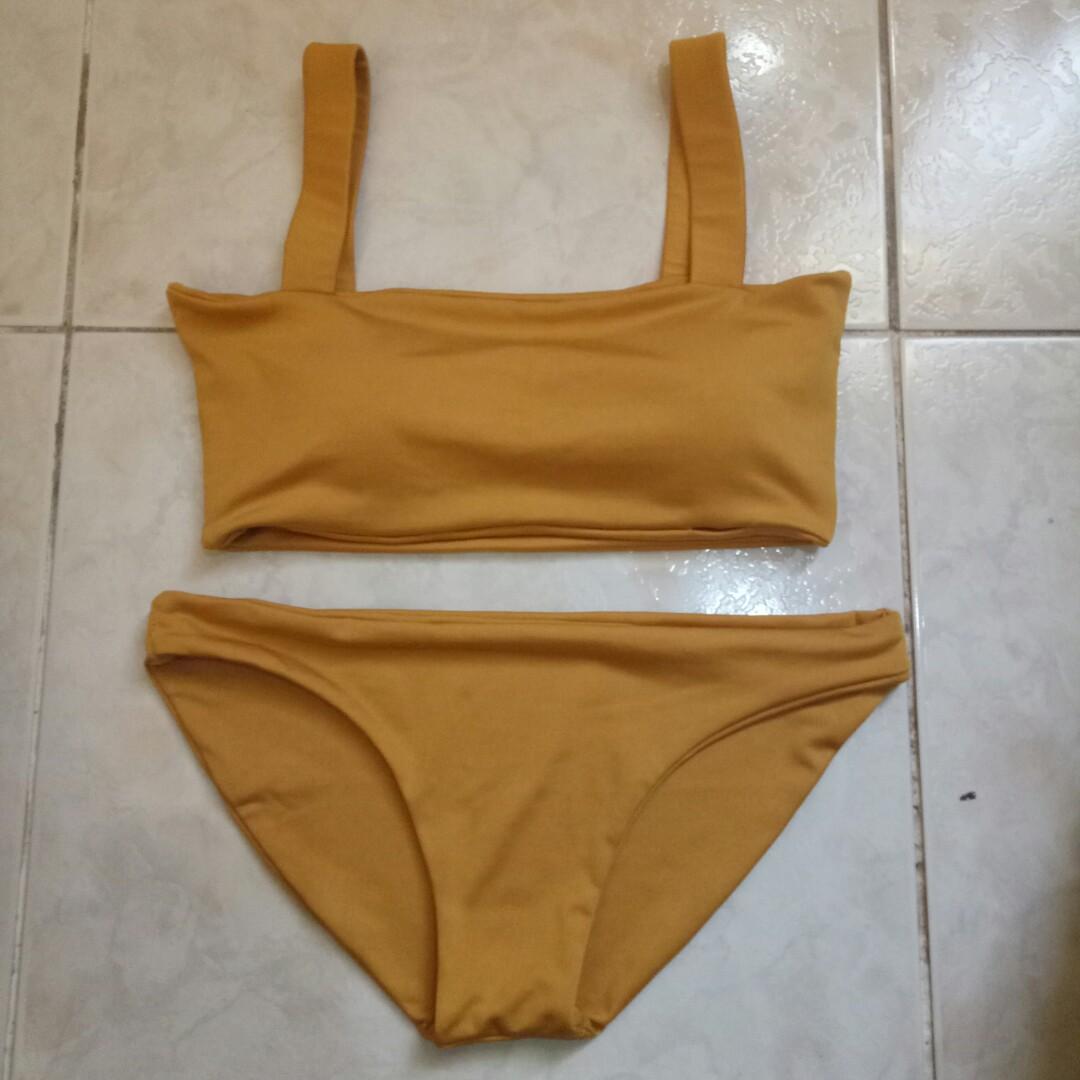 Download Mustard Yellow Bikini With Freebies Women S Fashion Dresses Sets Sets Or Coordinates On Carousell