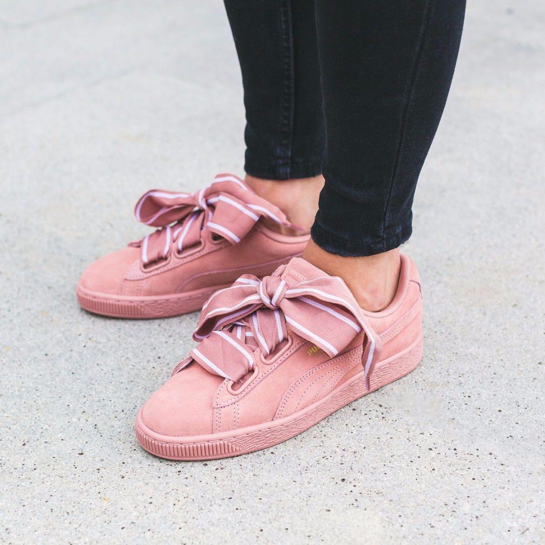 New Authentic PUMA suede pastel pink 
