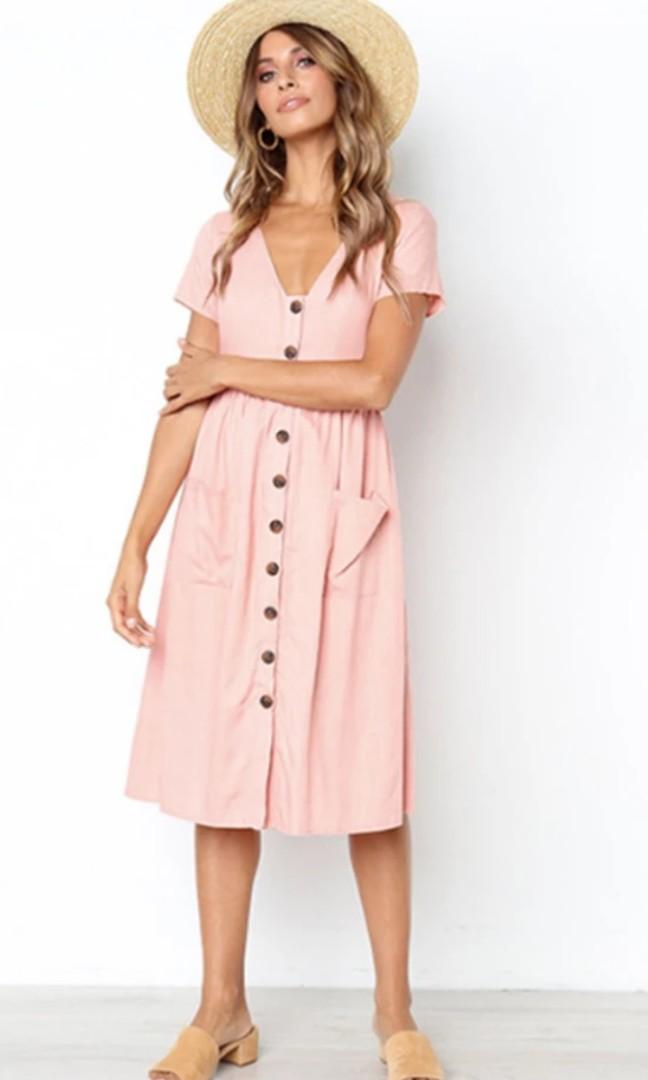 Pink dress size 16 clearance