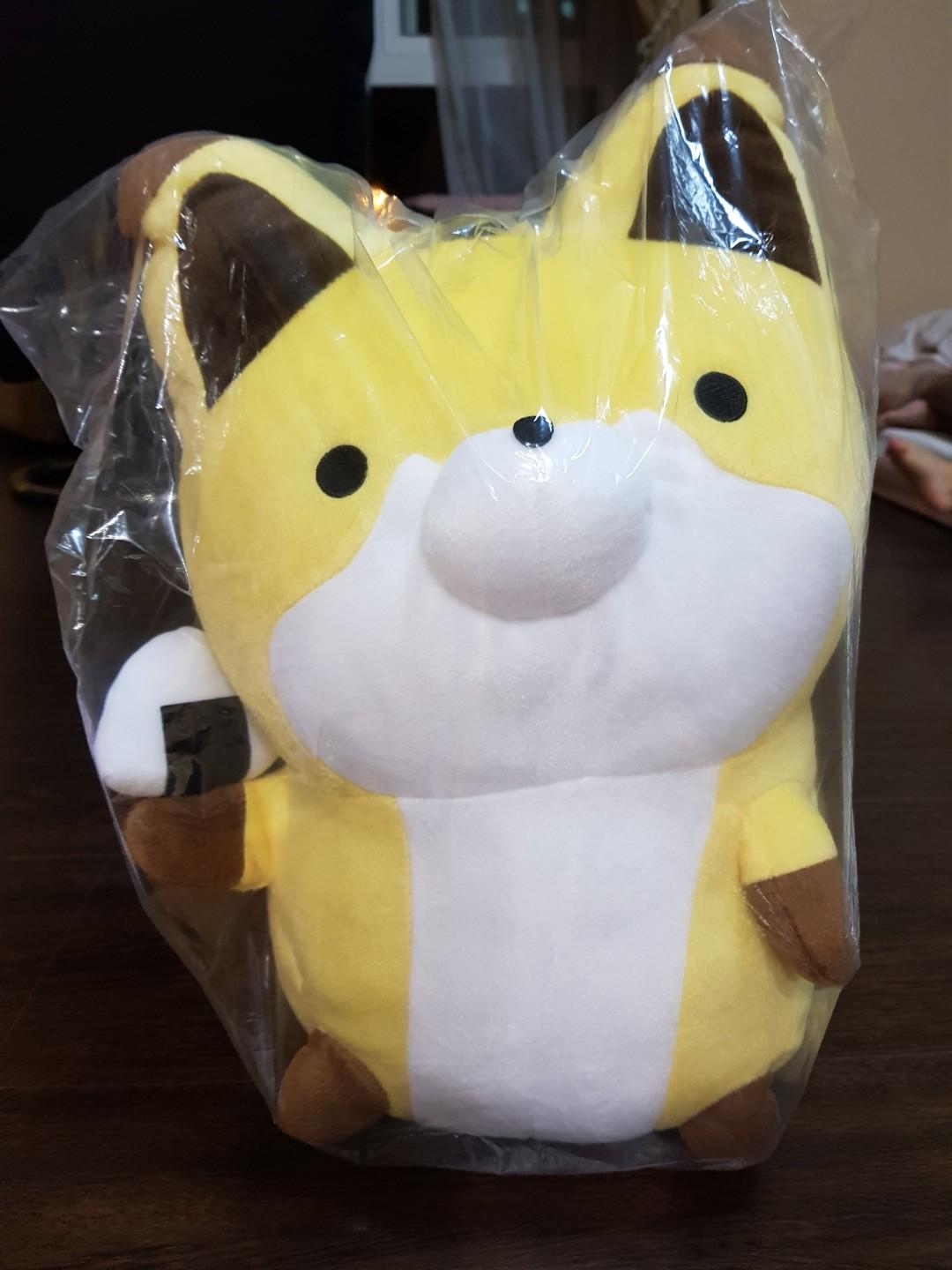 tanuki and kitsune plush