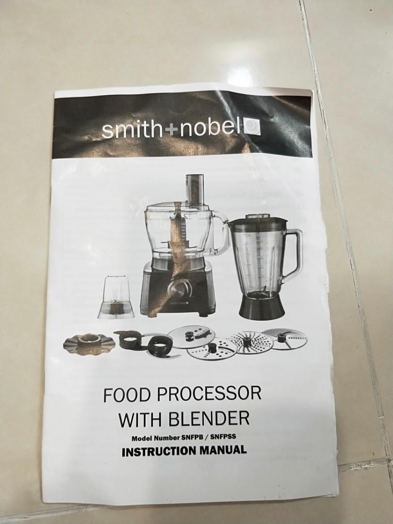 Smith + Nobel Food Processor With Blender (1000W), TV & Home Appliances