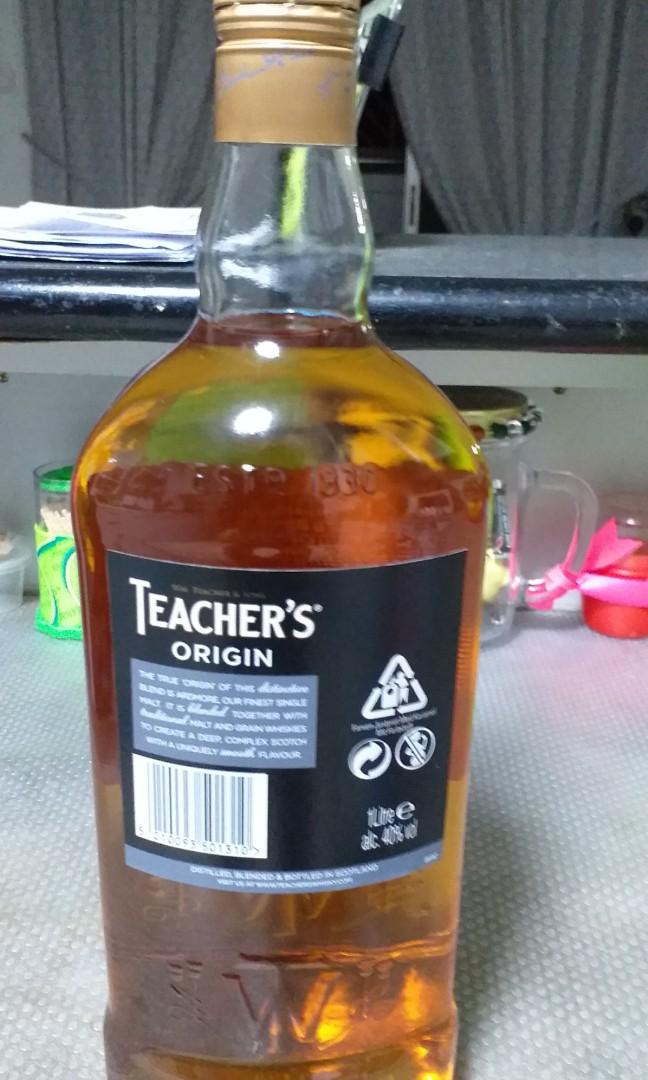Teacher S Origin Blended Scotch Whisky 1 Litre Everything Else On Carousell The name origin refers to the blended whisky's aging process in smaller quarter casks, which would have been used by distilleries in the 19th century. teacher s origin blended scotch whisky 1 litre