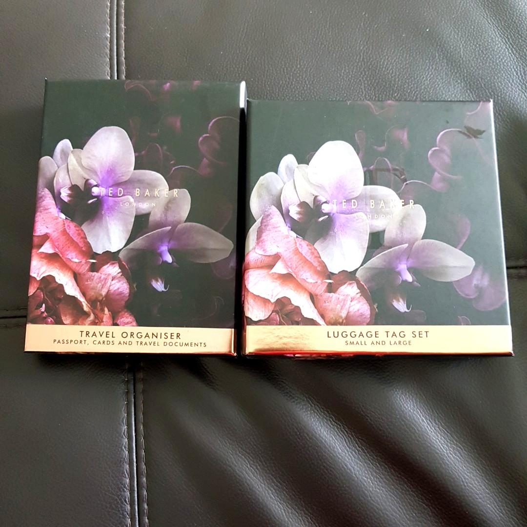 Ted Baker Passport Organiser + 2 luggage tags, Hobbies & Toys, Travel