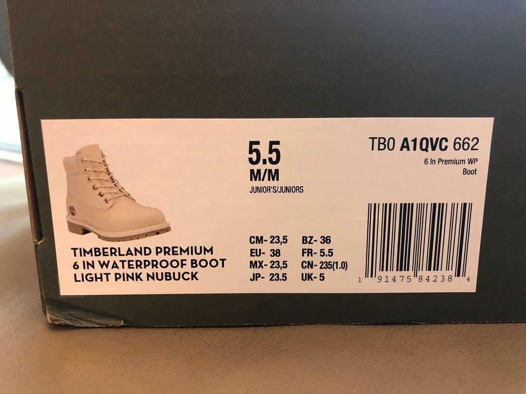 pink timberlands junior