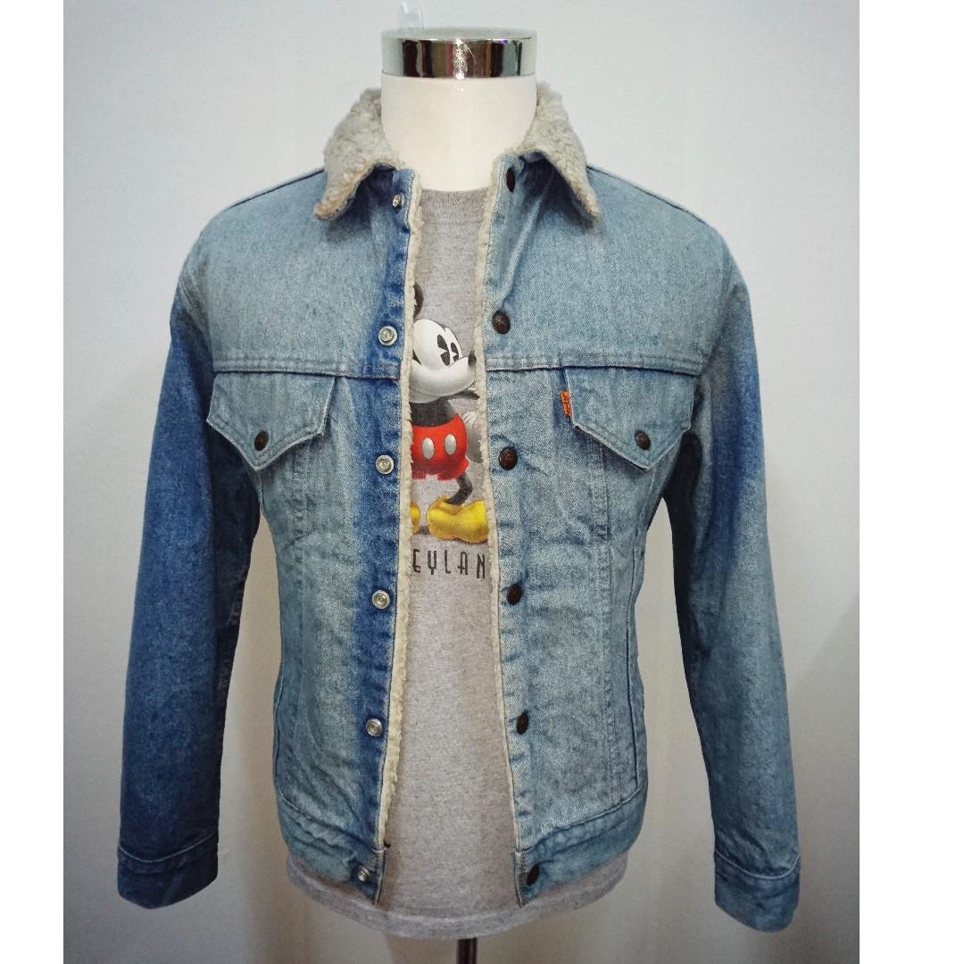 levi's orange tab sherpa trucker jacket