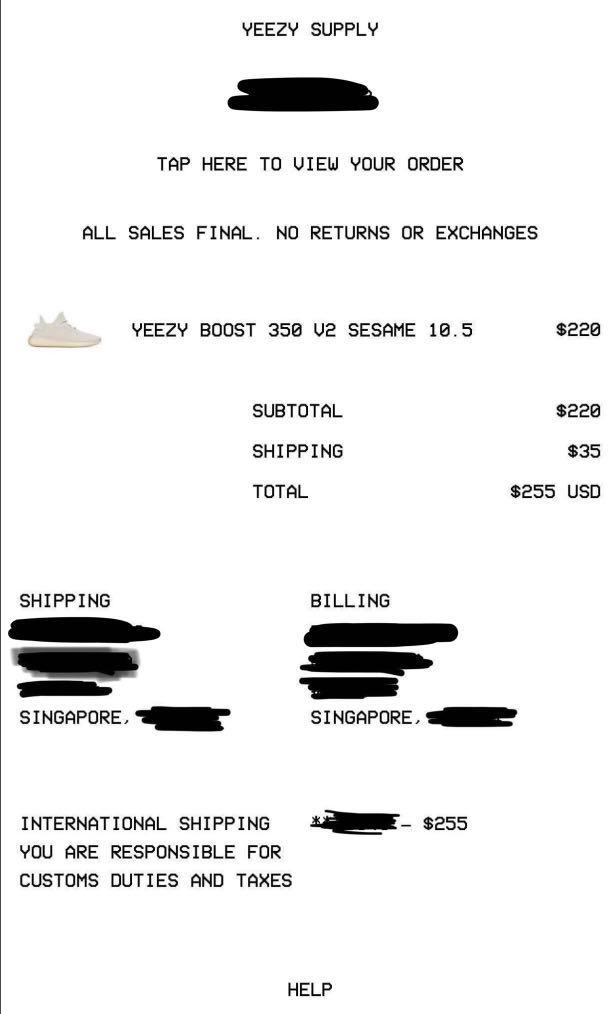 Yeezy supply shipping to uk store
