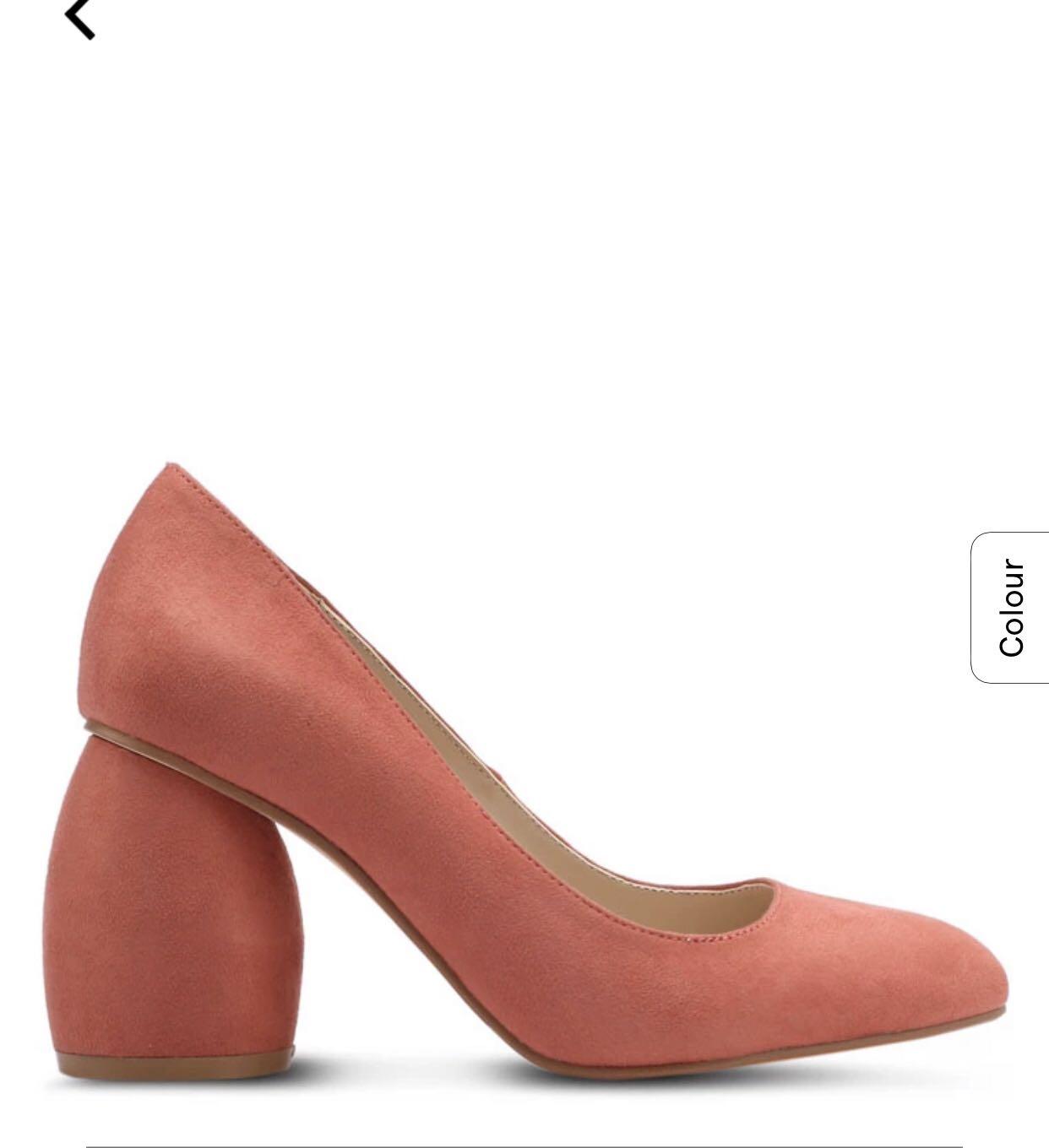 coral colour heels