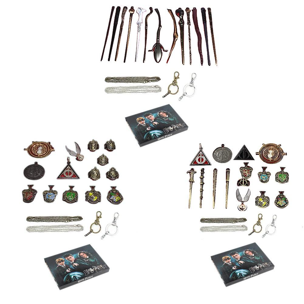 Harry Potter 11 Magic Wand Necklace Keyboard Box Set Hobbies