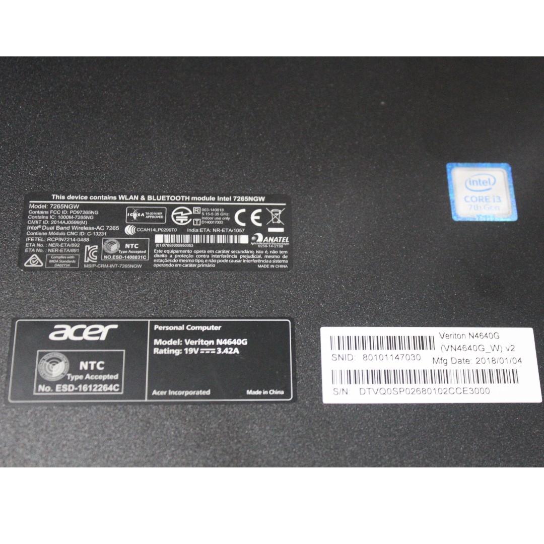 Acer System Unit / CPU Tower for Mini Desktop Core i3 7th gen ...