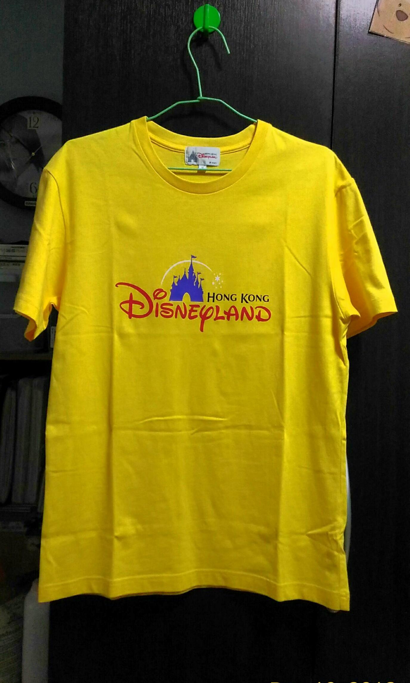 Almost BN DISNEY Hong Kong Disneyland Happy Yellow T Shirt Size M