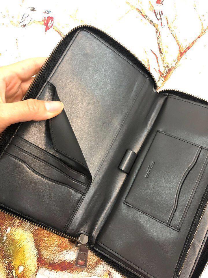 Authentic coach double zip travel organizer, Men's Fashion, Bags, Belt