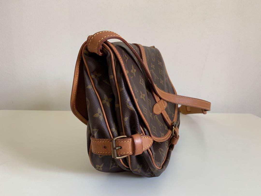 Brown Louis Vuitton Monogram Saumur 25 Crossbody Bag – Designer