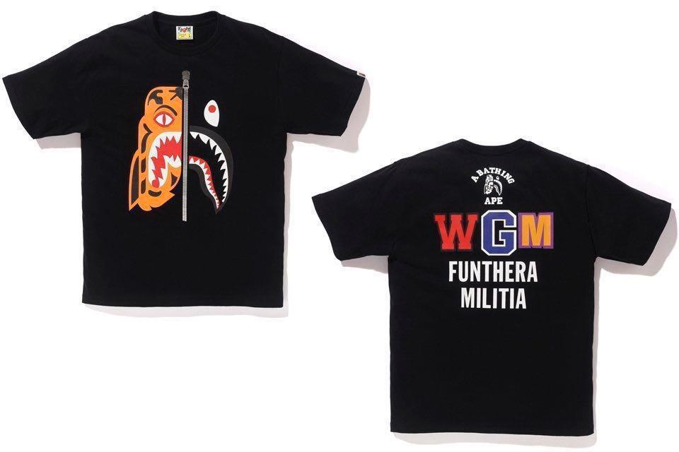 bape shark tiger tee
