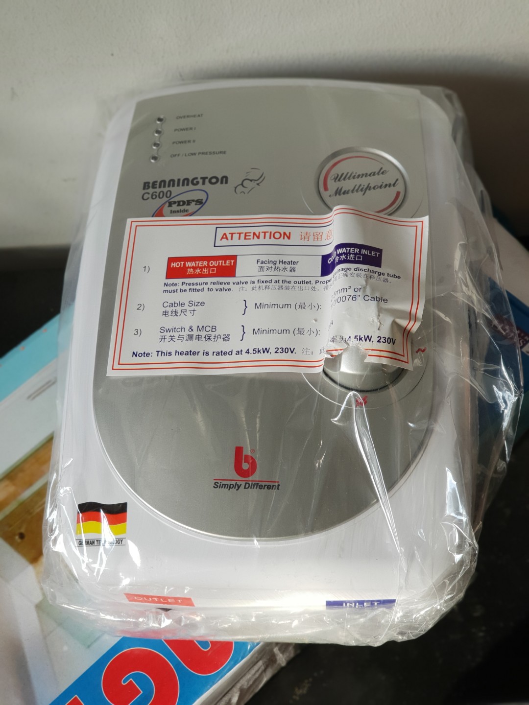 Bennington C600 Multipoint Instant Water Heater BNIB, TV & Home