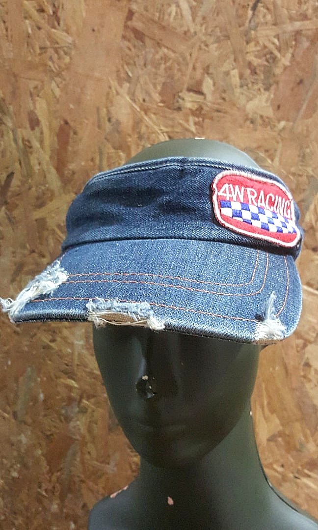 Visor hat denim, Men's Fashion, Watches & Accessories, Cap & Hats on