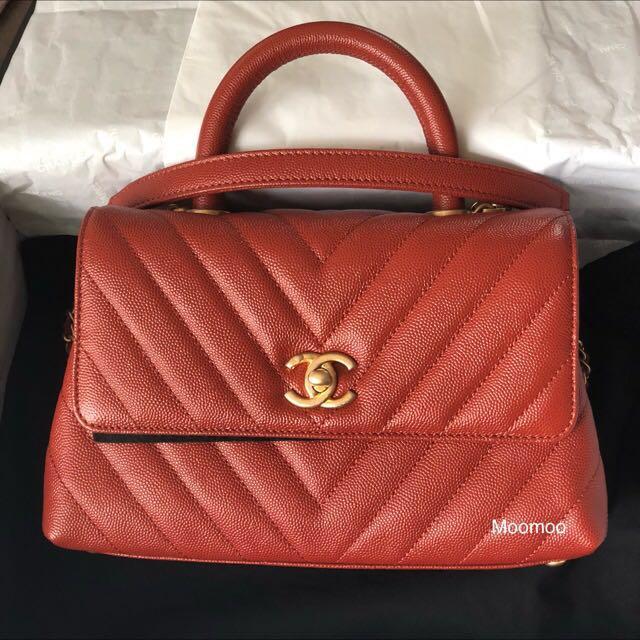 Chanel Coco Handle Mini 23 cm, Luxury, Bags & Wallets on Carousell