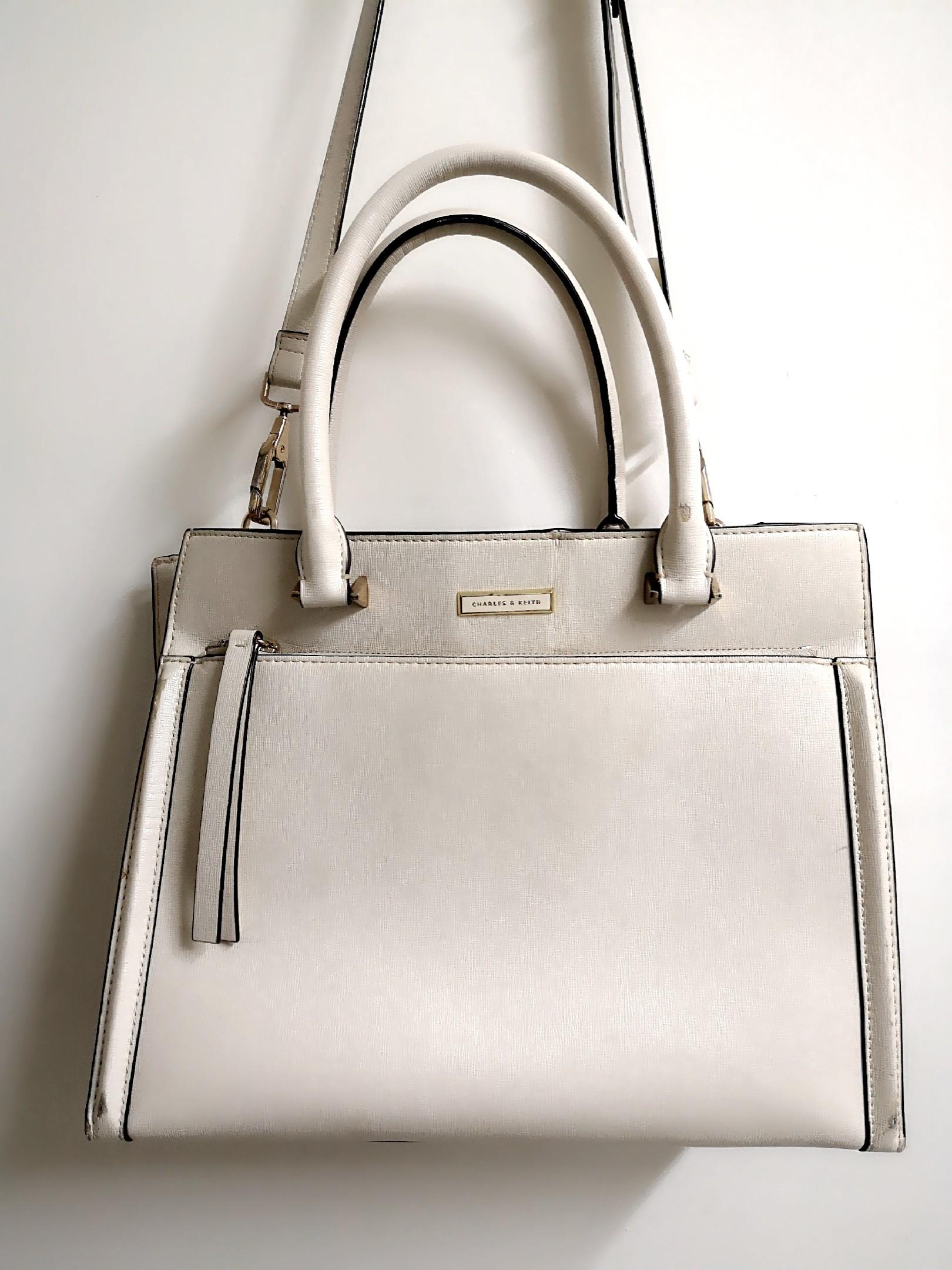 charles and keith white bag