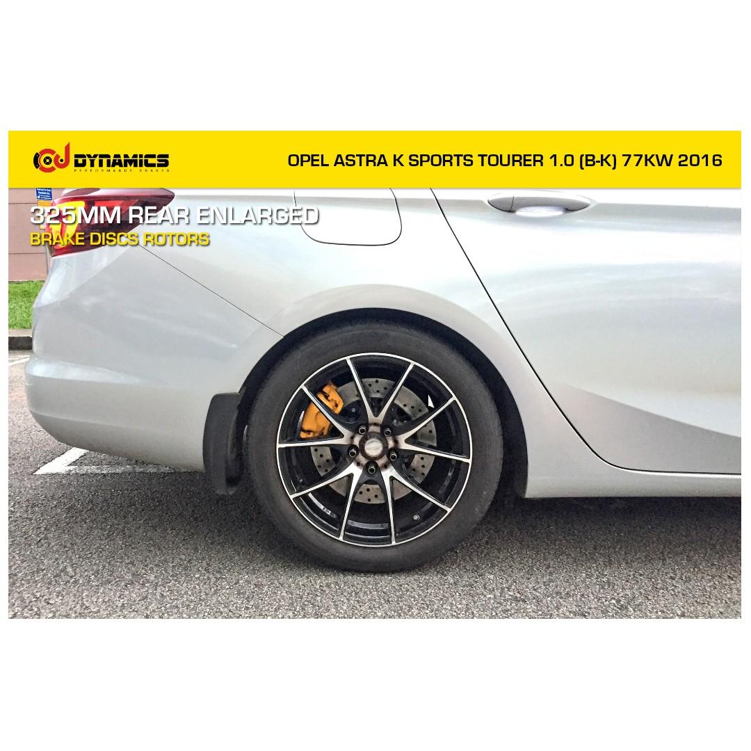 Cj Dynamics 325mm Rear 2 Piece Enlarged Brake Discs Rotors Kit On Opel Astra K Sports Tourer 1 0 B K 77kw 16 Car Accessories Accessories On Carousell