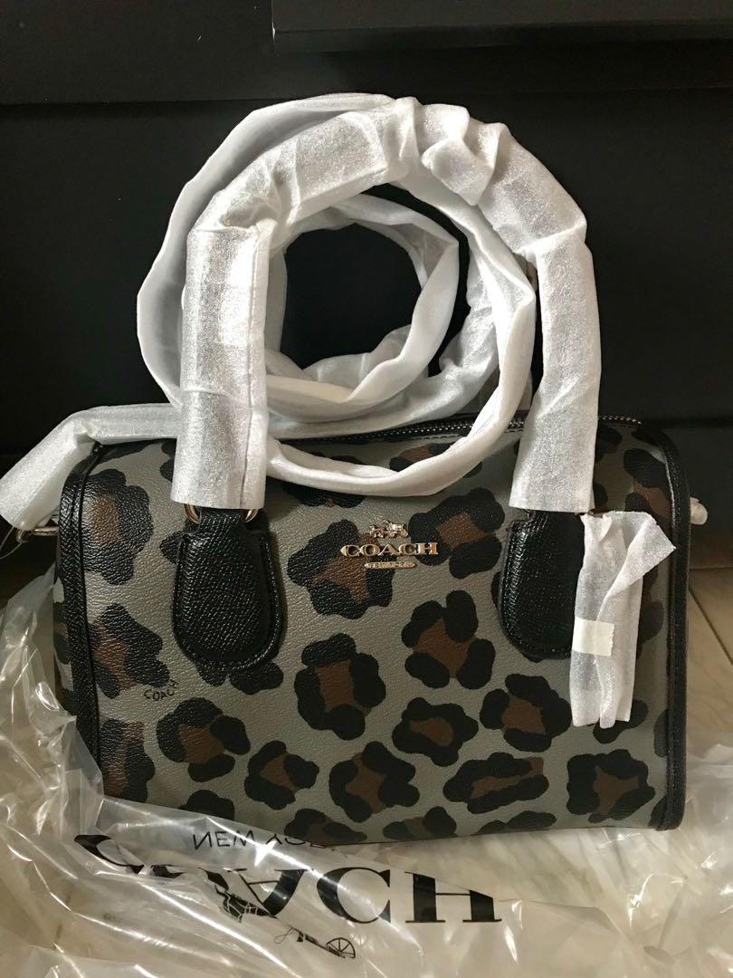 coach handbags leopard print