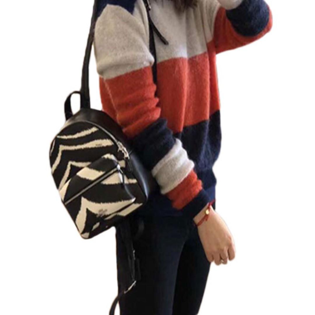 COACH Mini Charlie Backpack With Zebra Print F39033, Luxury  display picture 1
