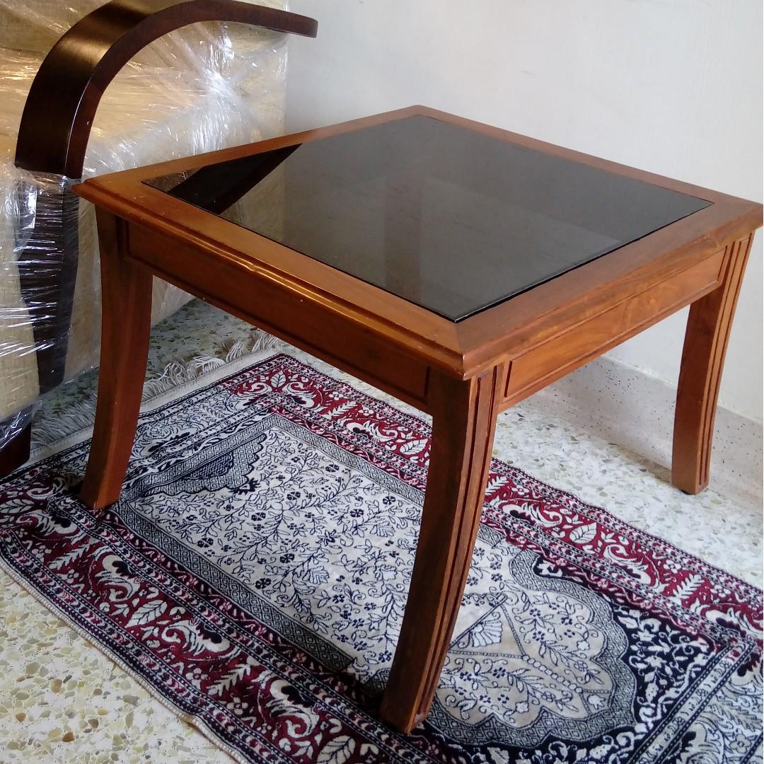 Glass top cheap corner table