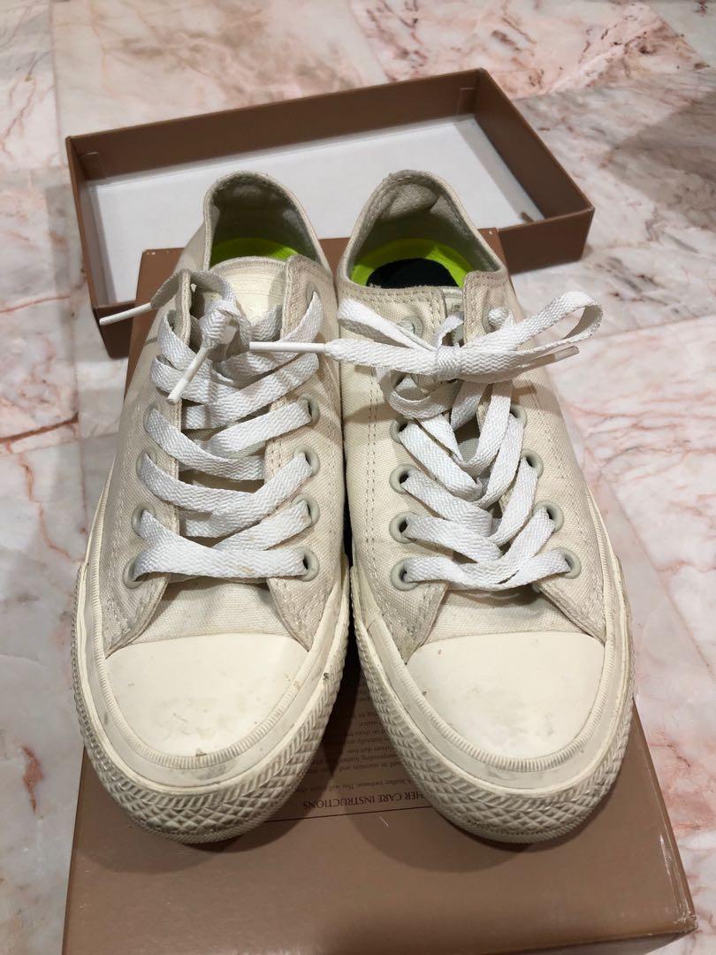 Converse Shoes ( Converse with Lunarlon, Chuck Taylor) - Cream - Size UK6,  Women's Fashion, Shoes, Sneakers on Carousell