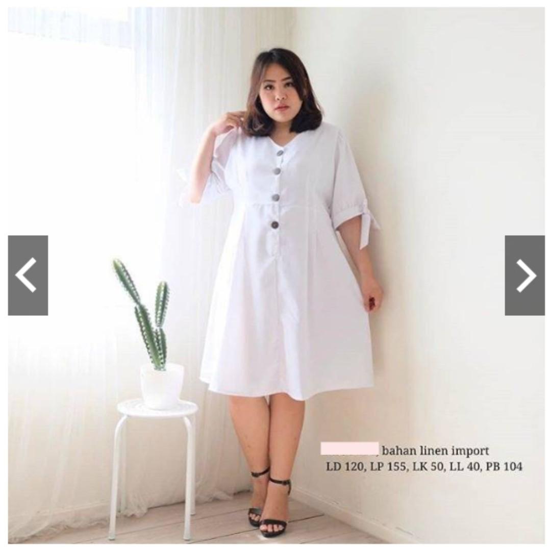 dress putih big size
