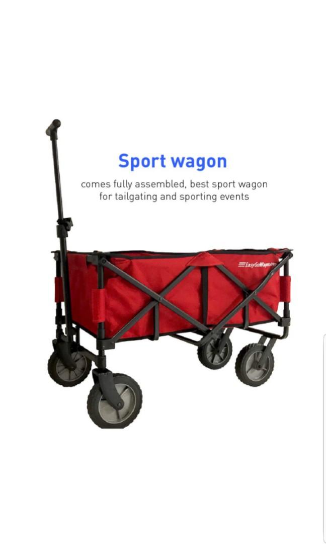 red foldable wagon