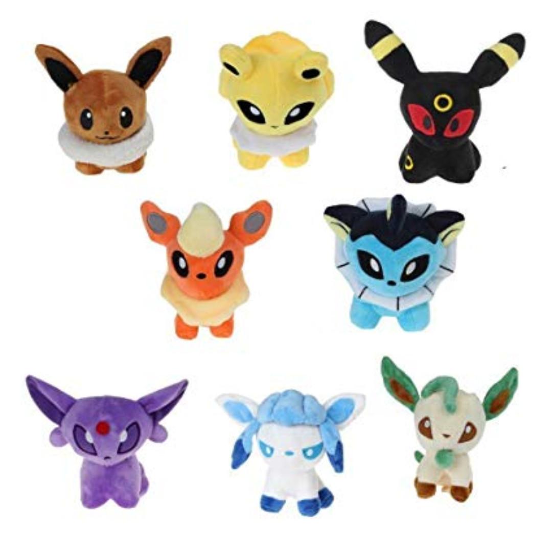 eevee evolution plush set