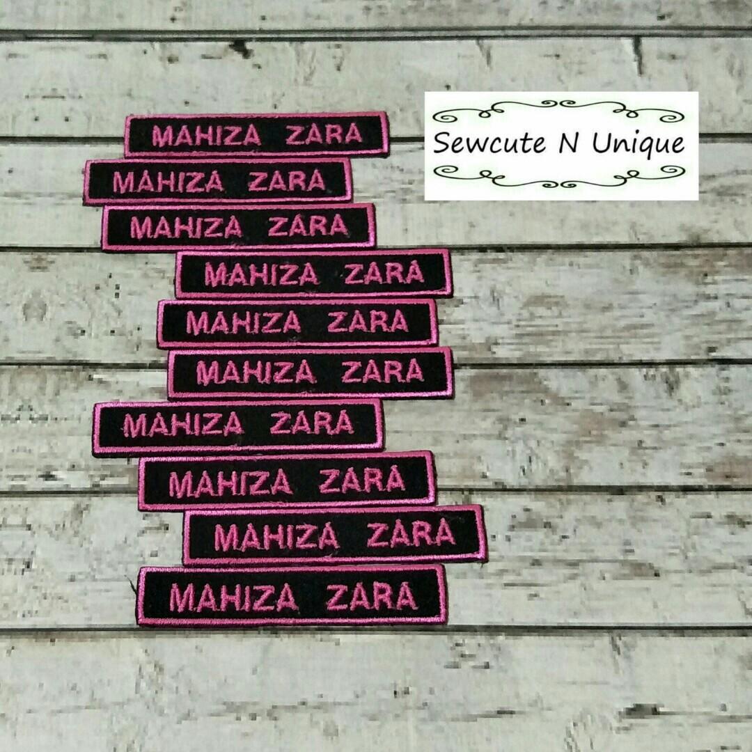 Embroidered School Name Labels